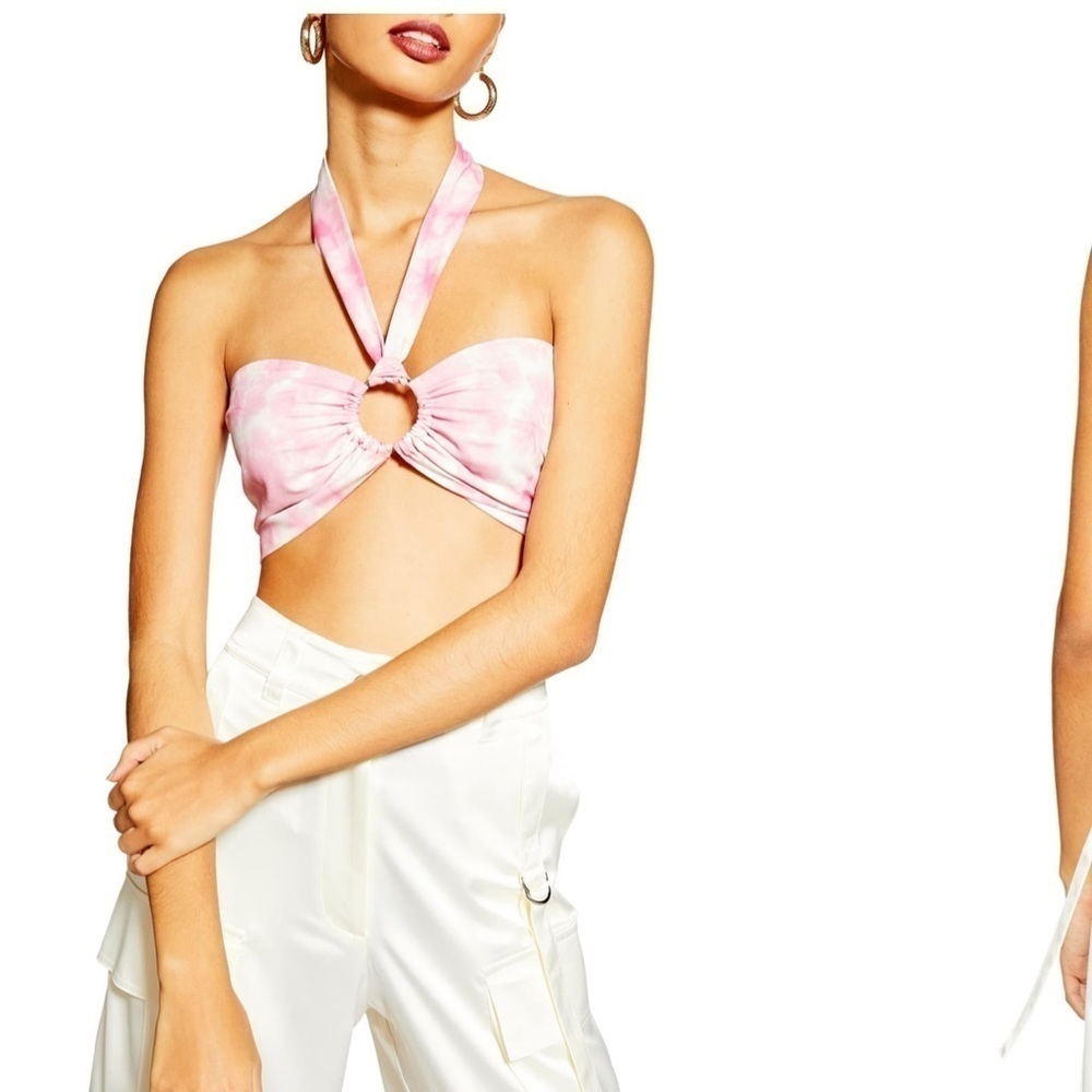 TopShop Tie Dye Ring Crop Top size 8 (u.s)